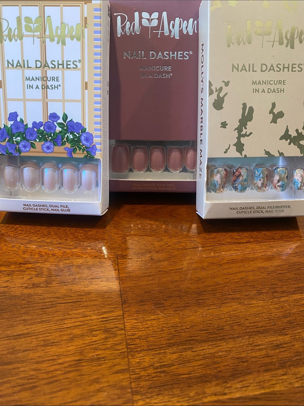 Nail Dashes, 3 sets. Brand new in boxes.